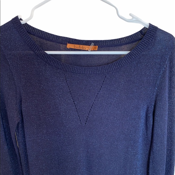 Women’s navy Belldini metallic sweater size S - Picture 2 of 6